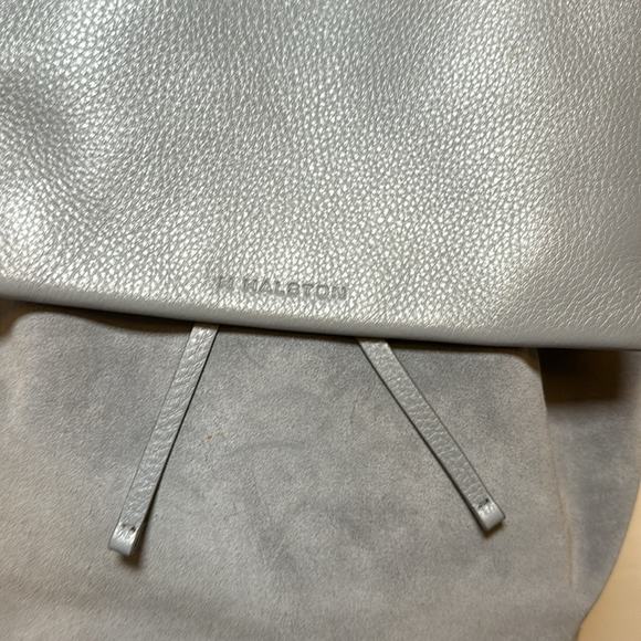 Halston suede and pebble leather backpack main image 16